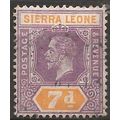 Sierra Leone 1921 SG120 7d Purple & Orange Fine...
