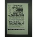 1950 Colorado Springs Tourism Ad - Live In The Sun