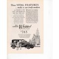 Whippet Six Cylinder Sedan Full Page Print Ad S...