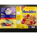 Nabisco Shreddies Cereal box featuring baseball...