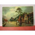 A JOLLY BIRTHDAY used antique postcard /