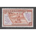 TOKELAU ISLANDS 1953 QE2 MAP ATAFU NATIVE MINT MH