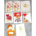 7x old unused Valentine Cards 1970s
