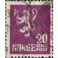 NORWAY, Lion rampant with axe, violet 1922, 20o...