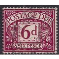 GB 1959 - 63 QE2 6d Purple Postage Due used Wmk...