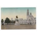 Lord Tredegar Statue and Town Hall Cardiff Postcard 67630