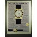 1987 Hamilton Art Deco Watch Ad