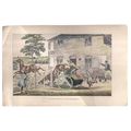 small coloured print of VICTORIAN HORSE AND CAR...