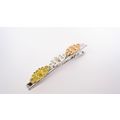 Slim 2.25 inch silver rose gold filigree alliga...