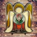 Vintage Iron Stained Glass Christmas Candle Hol...