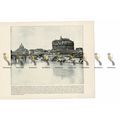Castle of San Angelo, & the Tiber, Rome, Italy,...