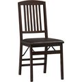 Linon Triena Mission Back Set of 2 Folding Chai...
