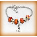 Sale Pet Dog Puppy Charm Euro Beads Silver Tone...