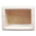 Recessed Soap Dish Porcelain Parchment Glossy