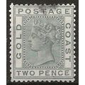 Gold Coast 1883 SG13 2d Grey Wmk Crown CA Mount...