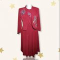 Vintage 80's City Girl Petites 3-Piece Embroide...