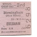 B.T.C. Edmondson Ticket - Birmingham New Street...