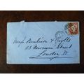 1879 GB QV 1d Red stamp plate no 170 IJ cover B...