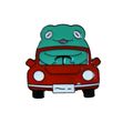 Frog In A Car Pin Badge Enamel 2.7 cm x 2.7 cm ...