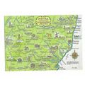 Suffolk Map Postcard.