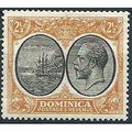 Dominica 1923 SG77 2 1/2d Black & Orange-Yellow...