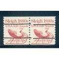 1900a 5.2c Sleigh Fine MNH Dry Gum Gap Pair Pre...