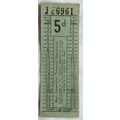Vintage: unused 5d Bury Corporation ticket