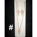 Gorgeous rose quartz arrow head earring and nec...