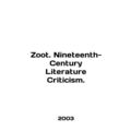 Zoot. Nineteenth-Century Literature Criticism. ...