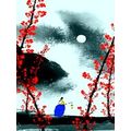 Journal Plum Blossoms On A Moonlit Night Lined Hardcover Journal