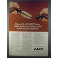 1980 AMP Connector Fittings Ad - Take Kinks Out