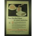 1924 Underwood Deviled Ham Ad - Pure Deviled Ha...