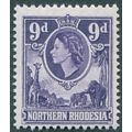 Northern Rhodesia 1953 9d violet SG 69 unused