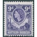 Northern Rhodesia 1953 9d violet SG 69 unused