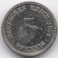 Germany : 5 Pfennig 1902 A Berlin