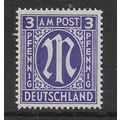 GERMANY BRITISH AMERICAN ZONE 1945 -46 3pf VIOL...