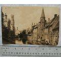 Vintage illustration - Bruges, Quai du Rosaire,...
