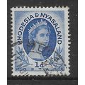 RHODESIA & NYASALAND 1954 1d BLUE QE II SG 2 FI...