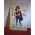 CHRISTMAS CARD, HIGHLAND OFFICER in TOWN used a...