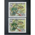 Madagascar 1993 Mi. 1535Aa b Or Argent Surcharg...