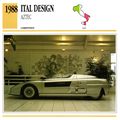 Collectors Club card. Classic Cars. Ital Design...