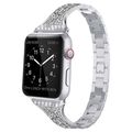 Diamond Encrusted Leather Strap Watchband For A...