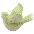 Green Ceramic Bird Figurine/Ornament 14 CM Flap...