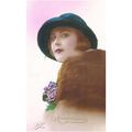 CARTE POSTALE - MODE - FEMME A CHAPEAU - REF 77