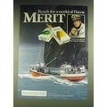 1984 Merit Cigarettes Ad - Reach for a world of flavor