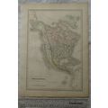 1850 Black's steel engraved map North America