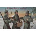 German WW1 Soldiers Pipe Smoking New Year Milit...