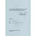 Jonathan Aitken Politics Hand Signed Quotation ...