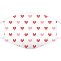 2x Red Hearts Reusable Face Masks Cotton Covering