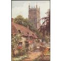 Smithy Cottages and Church, Chipping Campden, c...